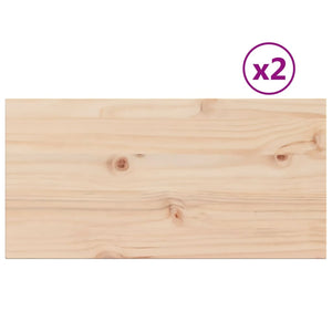 vidaXL Table Tops 2 pcs 60x30x1.7 cm Rectangular Solid Wood Pine