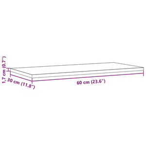 vidaXL Table Tops 2 pcs 60x30x1.7 cm Rectangular Solid Wood Pine