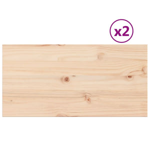 vidaXL Table Tops 2 pcs 80x40x1.7 cm Rectangular Solid Wood Pine