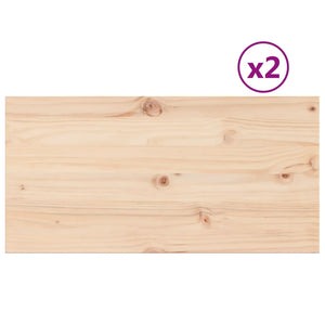 vidaXL Table Tops 2 pcs 90x45x1.7 cm Rectangular Solid Wood Pine