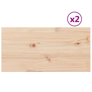 vidaXL Table Tops 2 pcs 60x30x2.5 cm Rectangular Solid Wood Pine