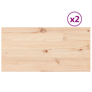 vidaXL Table Tops 2 pcs 90x45x2.5 cm Rectangular Solid Wood Pine