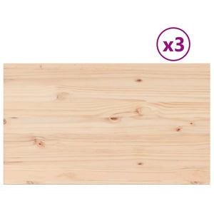 vidaXL Table Tops 3 pcs 80x47x2.5 cm Rectangular Solid Wood Pine