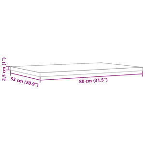 vidaXL Table Tops 3 pcs 80x53x2.5 cm Rectangular Solid Wood Pine