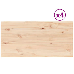 vidaXL Table Tops 4 pcs 90x45x2.5 cm Rectangular Solid Wood Pine