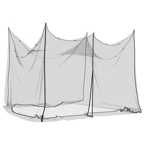 vidaXL Mosquito Net for Indoor Outdoor 156 Mesh Black 300x300x200 cm