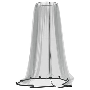 vidaXL Mosquito Net for Umbrella 220 Mesh Black Φ300x230 cm