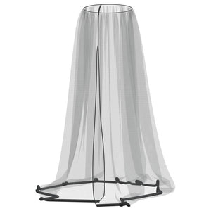 vidaXL Mosquito Net for Umbrella 220 Mesh Black Φ300x230 cm