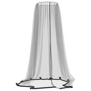 vidaXL Mosquito Net for Umbrella 220 Mesh Black Φ330x250 cm