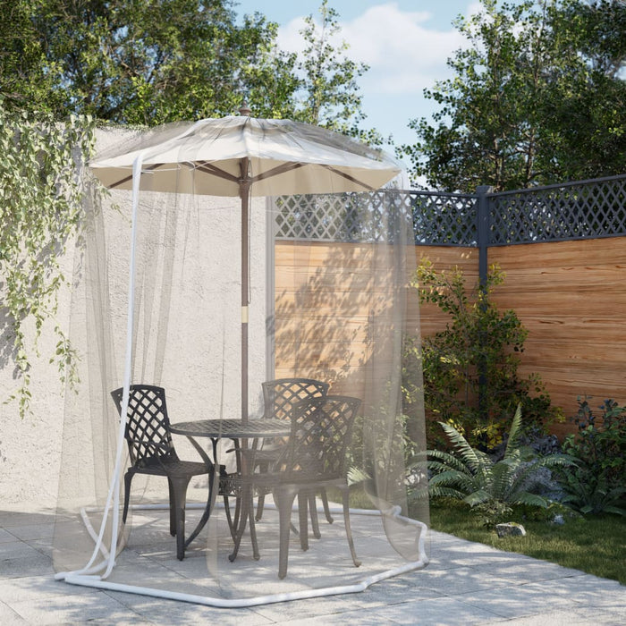 vidaXL Mosquito Net for Umbrella 220 Mesh White Φ300x230 cm