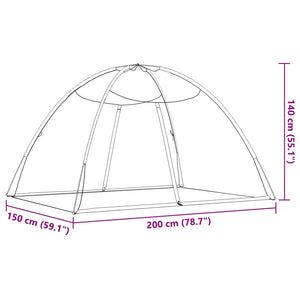 vidaXL Mosquito Net Mongolia with Doors 220 Mesh White 200x150x140 cm