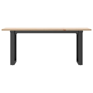 vidaXL Coffee Table O-Frame 110x40x45 cm Solid Wood Pine and Steel