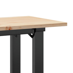 vidaXL Coffee Table O-Frame 110x40x45 cm Solid Wood Pine and Steel