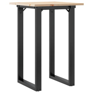 vidaXL Dining Table O-Frame 50x50x75 cm Solid Wood Pine and Cast Iron