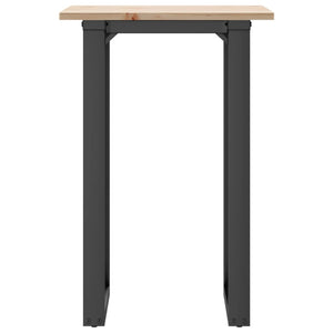 vidaXL Dining Table O-Frame 50x50x75 cm Solid Wood Pine and Cast Iron