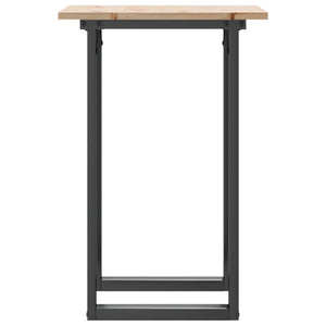 vidaXL Dining Table O-Frame 50x50x75 cm Solid Wood Pine and Cast Iron