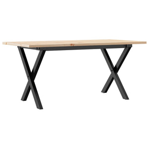 vidaXL Coffee Table X-Frame 90x40x45 cm Solid Wood Pine and Steel