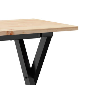 vidaXL Coffee Table X-Frame 110x40x45 cm Solid Wood Pine and Steel