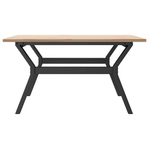 vidaXL Coffee Table Y-Frame 90x90x45 cm Solid Wood Pine and Steel