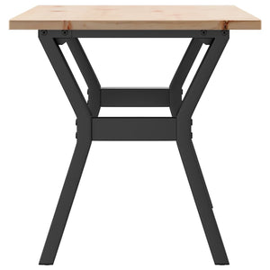 vidaXL Coffee Table Y-Frame 100x50x45 cm Solid Wood Pine and Steel