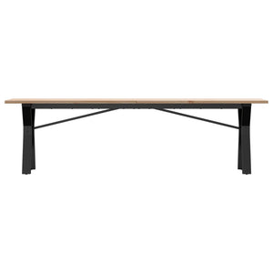 vidaXL Coffee Table Y-Frame 160x40x45 cm Solid Wood Pine and Steel