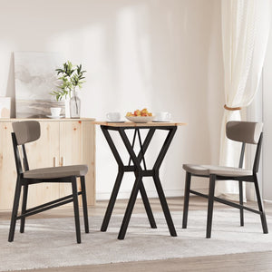 vidaXL Dining Table Y-Frame 50x50x75 cm Solid Wood Pine and Cast Iron