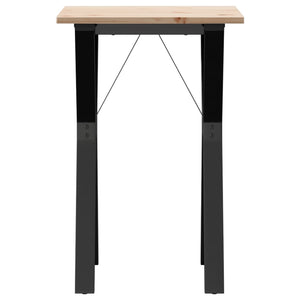 vidaXL Dining Table Y-Frame 50x50x75 cm Solid Wood Pine and Cast Iron