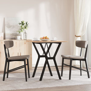 vidaXL Dining Table Y-Frame 70x70x75 cm Solid Wood Pine and Cast Iron