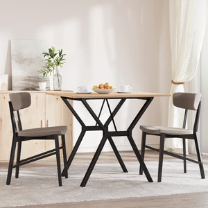 vidaXL Dining Table Y-Frame 80x80x75 cm Solid Wood Pine and Cast Iron