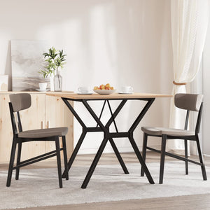 vidaXL Dining Table Y-Frame 90x90x75 cm Solid Wood Pine and Steel