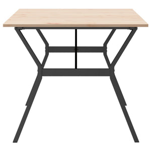 vidaXL Dining Table Y-Frame 180x90x75 cm Solid Wood Pine and Cast Iron