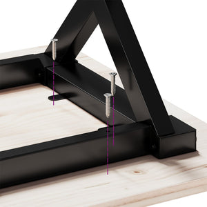 vidaXL Coffee Table X-Frame 90x90x45.5 cm Solid Wood Pine and Steel