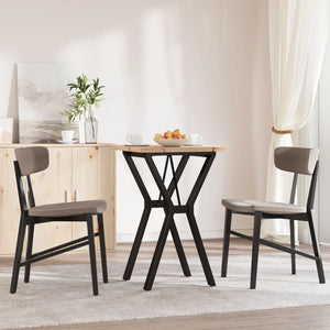 vidaXL Dining Table Y-Frame 50x50x75.5 cm Solid Wood Pine and Cast Iron