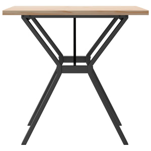 vidaXL Dining Table Y-Frame 80x80x75.5 cm Solid Wood Pine and Cast Iron