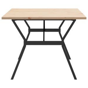 vidaXL Dining Table Y-Frame 200x100x75.5 cm Solid Wood Pine and Cast Iron