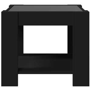 vidaXL Coffee Table with LED Black 53x53x45 cm Engineered Wood