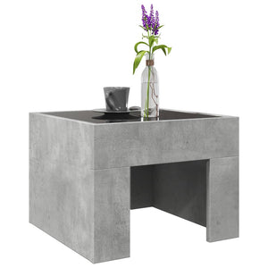 vidaXL Coffee Table with Infinity LED Concrete Grey 40x40x30 cm