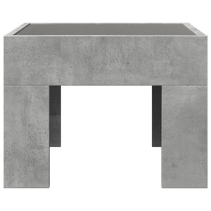 vidaXL Coffee Table with Infinity LED Concrete Grey 40x40x30 cm