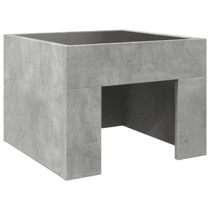 vidaXL Coffee Table with Infinity LED Concrete Grey 40x40x30 cm