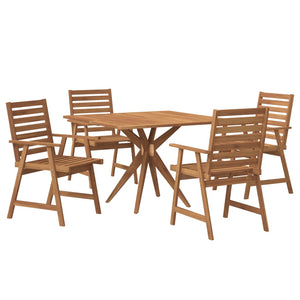 vidaXL 5 Piece Garden Dining Set Solid Wood Acacia