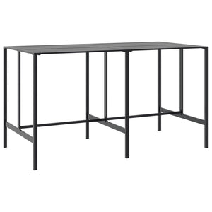 vidaXL 11 Piece Garden Bar Set Black Powder-coated Steel