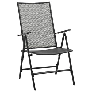 vidaXL Reclining Garden Chair Set 5 pcs Anthracite Powder-coated Steel