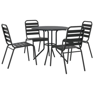 vidaXL Stackable Garden Chair Set 5 pcs Anthracite Powder-coated Steel