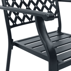 vidaXL Stackable Garden Chair Set 3 pcs Anthracite Powder-coated Steel