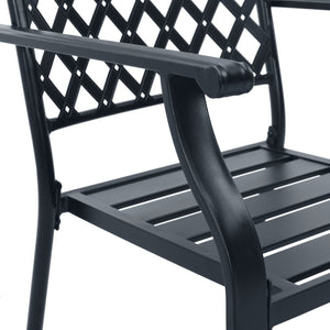 vidaXL Stackable Garden Chair Set 5 pcs Anthracite Powder-coated Steel