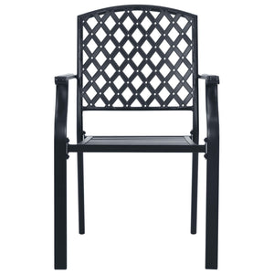 vidaXL Stackable Garden Chair Set 5 pcs Anthracite Powder-coated Steel