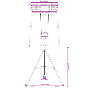 vidaXL Outdoor Swing Set with Swing