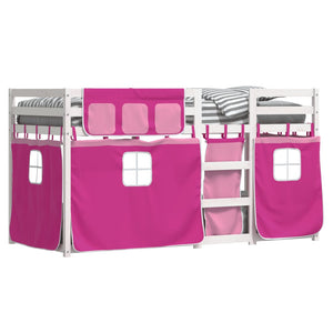 vidaXL Bunk Bed without Mattress Pink 90x200 cm Solid Wood Pine