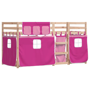 vidaXL Bunk Bed without Mattress Pink 90x190 cm Single Solid Wood Pine