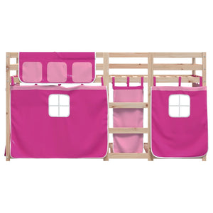 vidaXL Bunk Bed without Mattress Pink 90x190 cm Single Solid Wood Pine